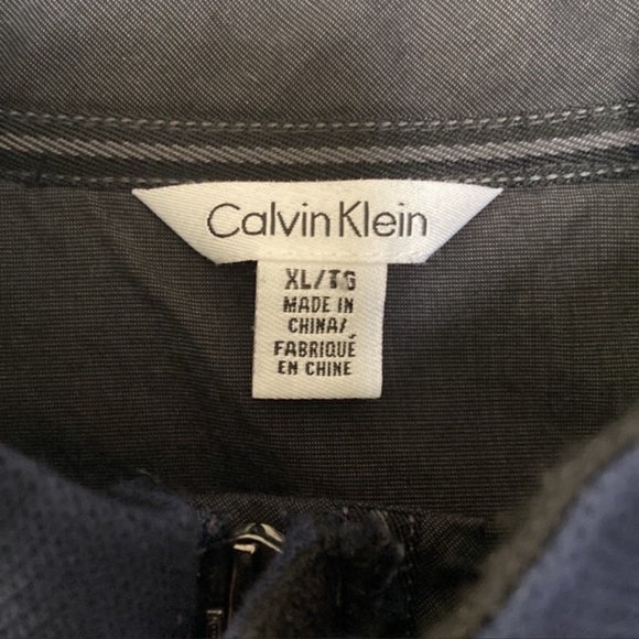 CALVIN‎ KLEIN Jacket Navy Blue/Black Casual Athleisure Outdoors Men’s XL - Picture 7 of 13